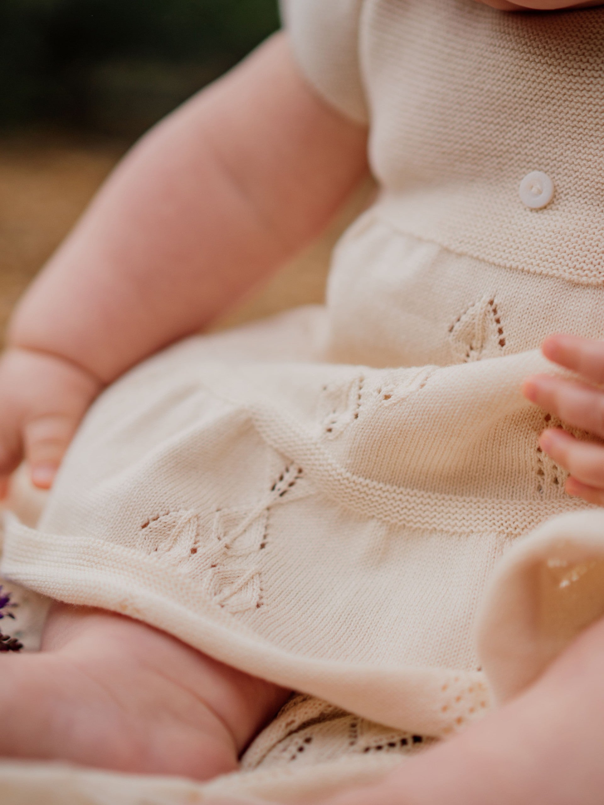Vestido de manga curta tricotado em algodão orgânico | BOUNDLESS LOVE - Wedoble