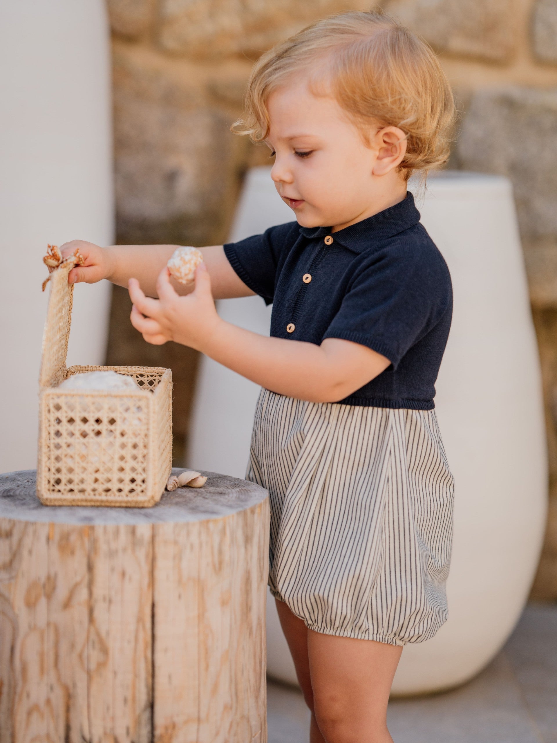 Fofo polo de manga curta às riscas | PLACE IN THE SUN - Wedoble