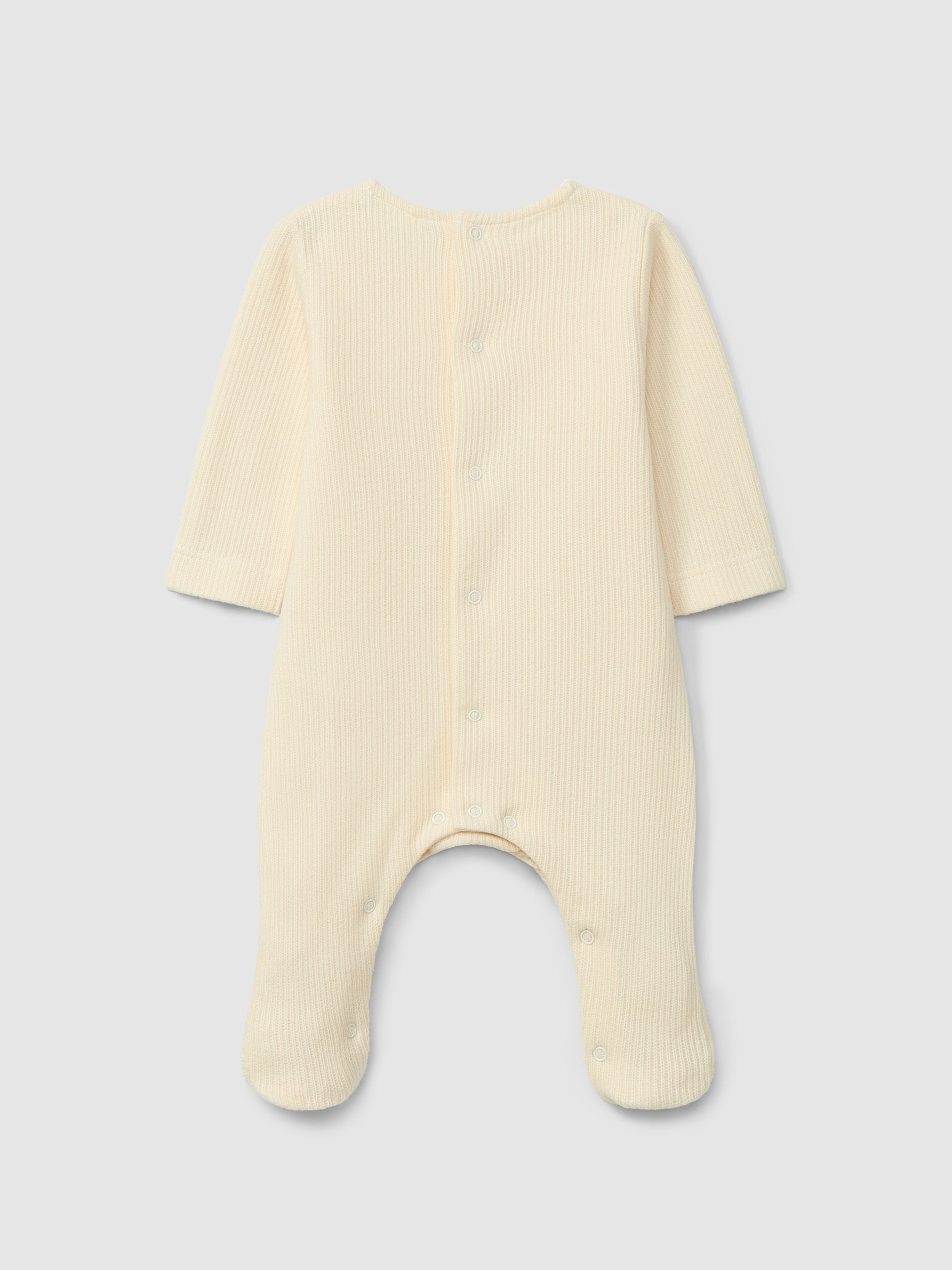 Babygrow em algodão orgânico com detalhe de bordado - LARANJINHA