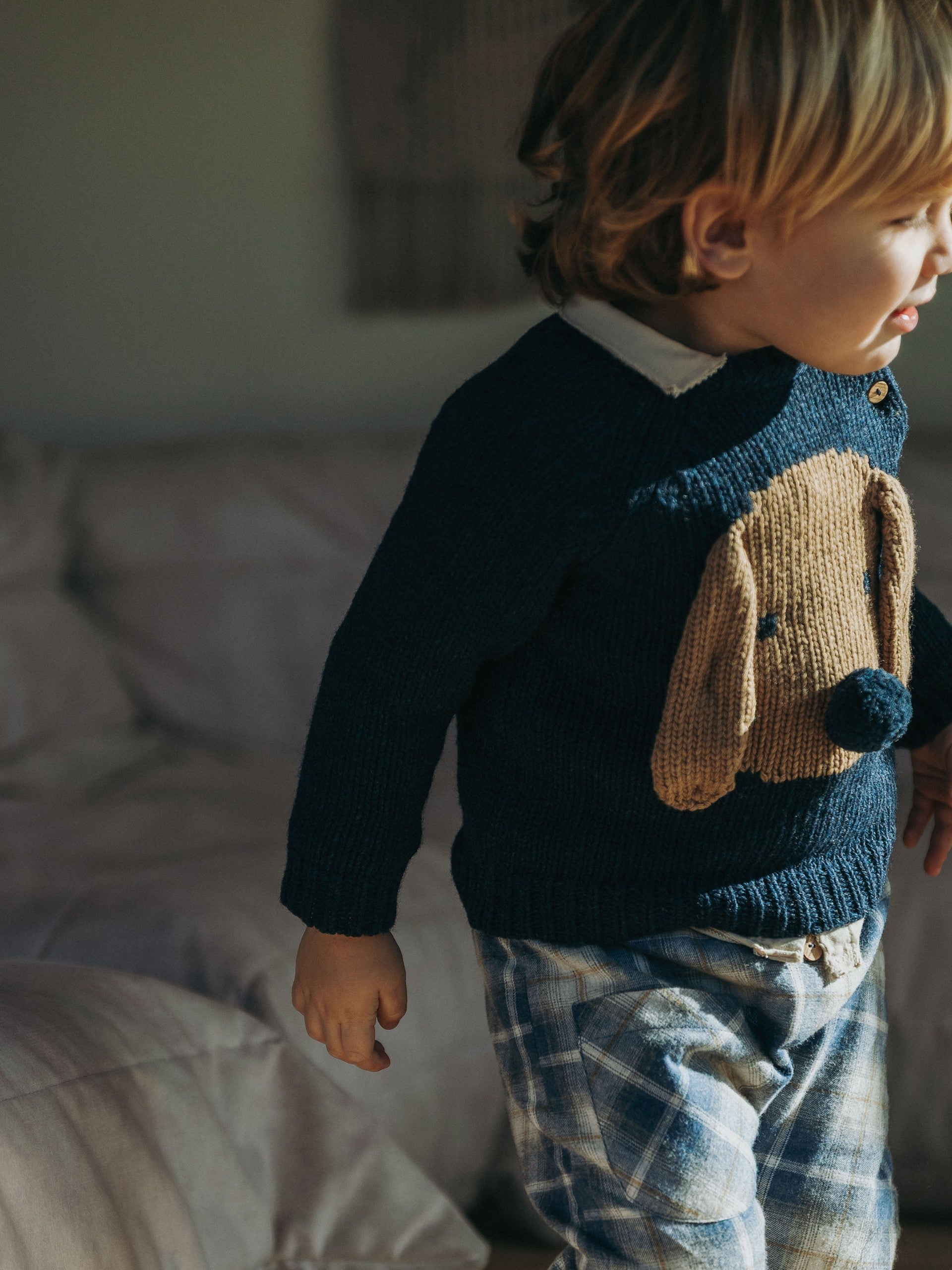 Camisola tricotada jacquard de cão com detalhes em relevo - SNUG