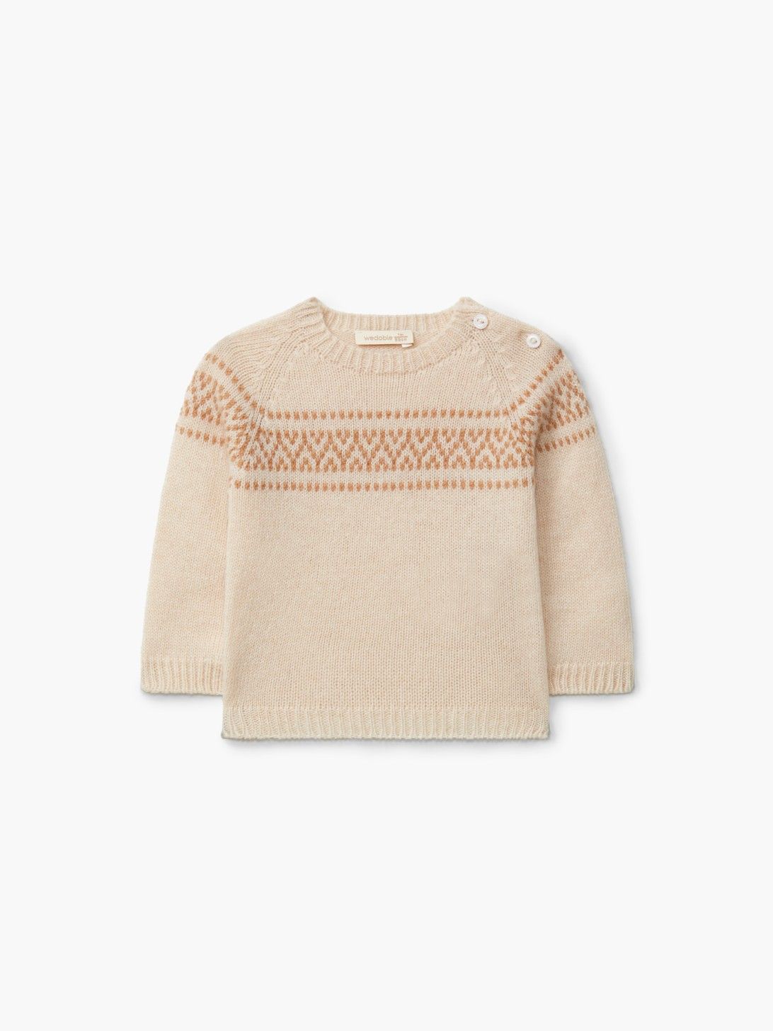 Conjunto com jacquard tricotado em lã merino e caxemira | CUTE AND SWEET - WEDOBLE