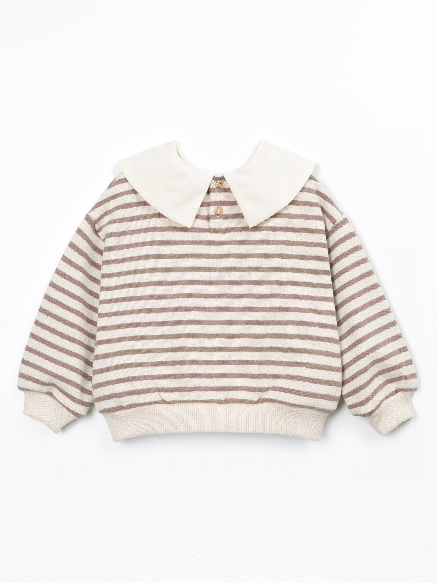 Camisola de malha às riscas com gola contrastante - PLAY UP