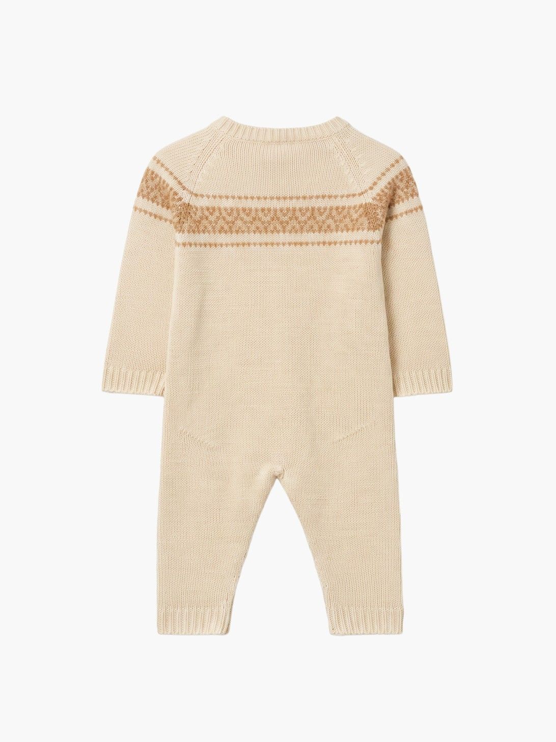 Babygrow com jacquard tricotado em lã merino e caxemira | CUTE AND SWEET - WEDOLBLE