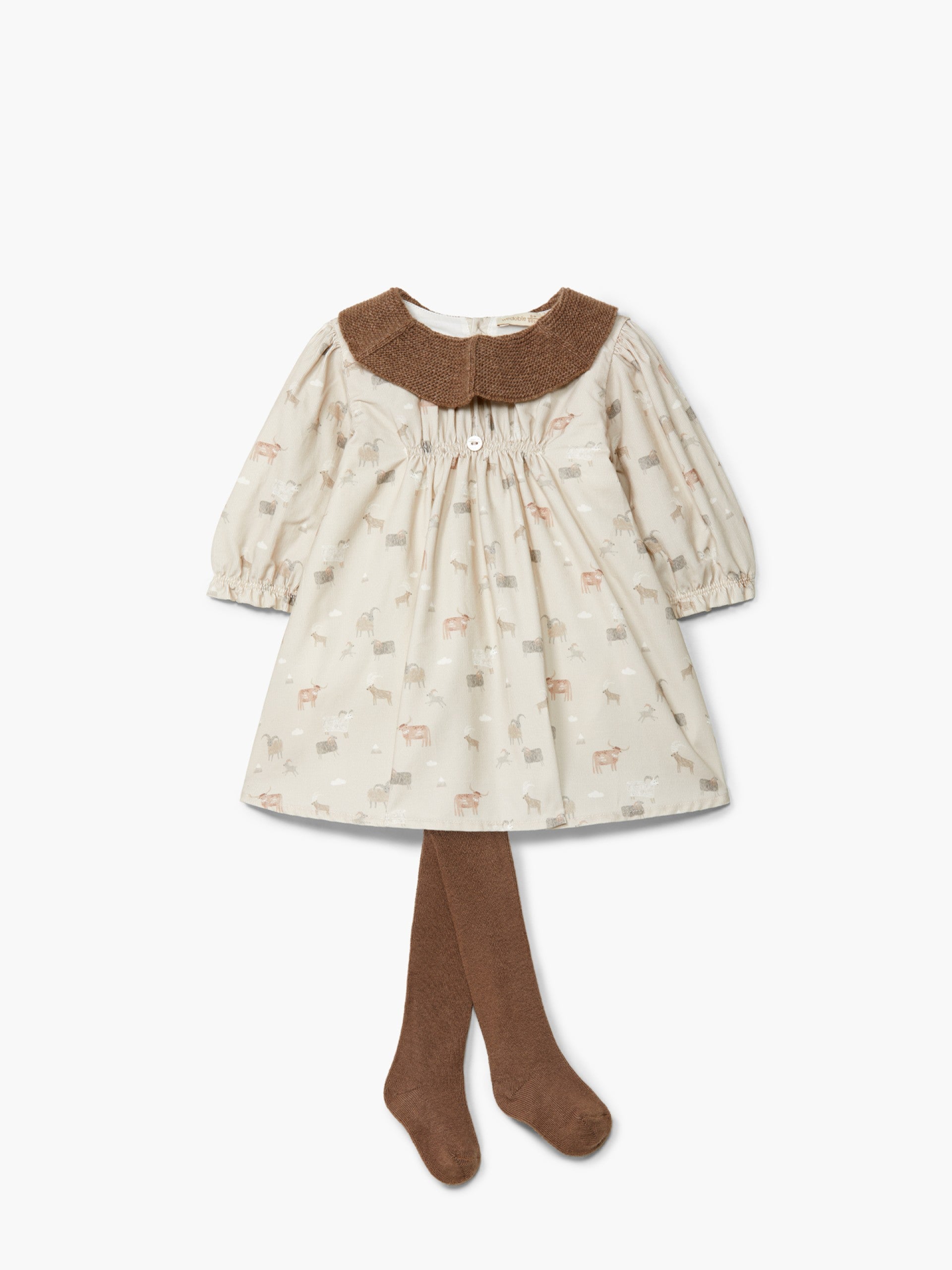 Vestido em bombazine com animais da floresta | YOU ARE SO KIND & SWEET - WEDOBLE