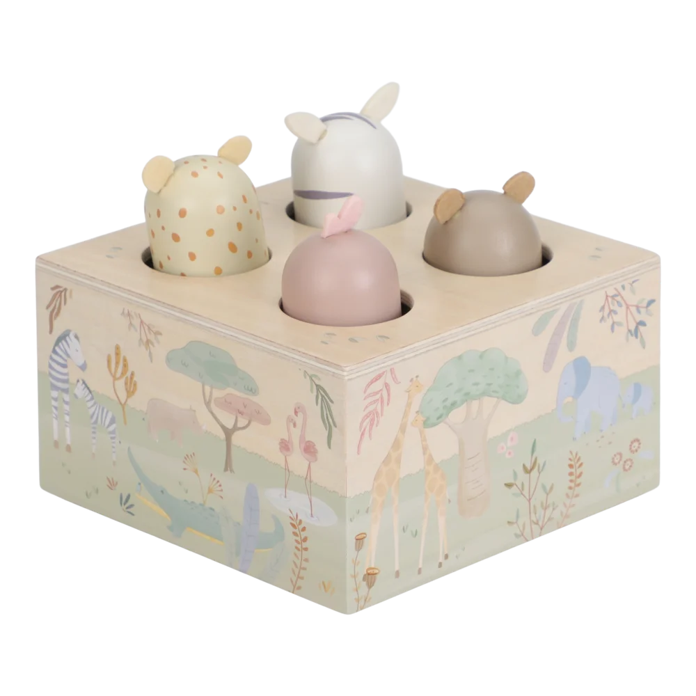 Brinquedo Pop-Up em Madeira | Safari Friends - LITTLE DUTCH