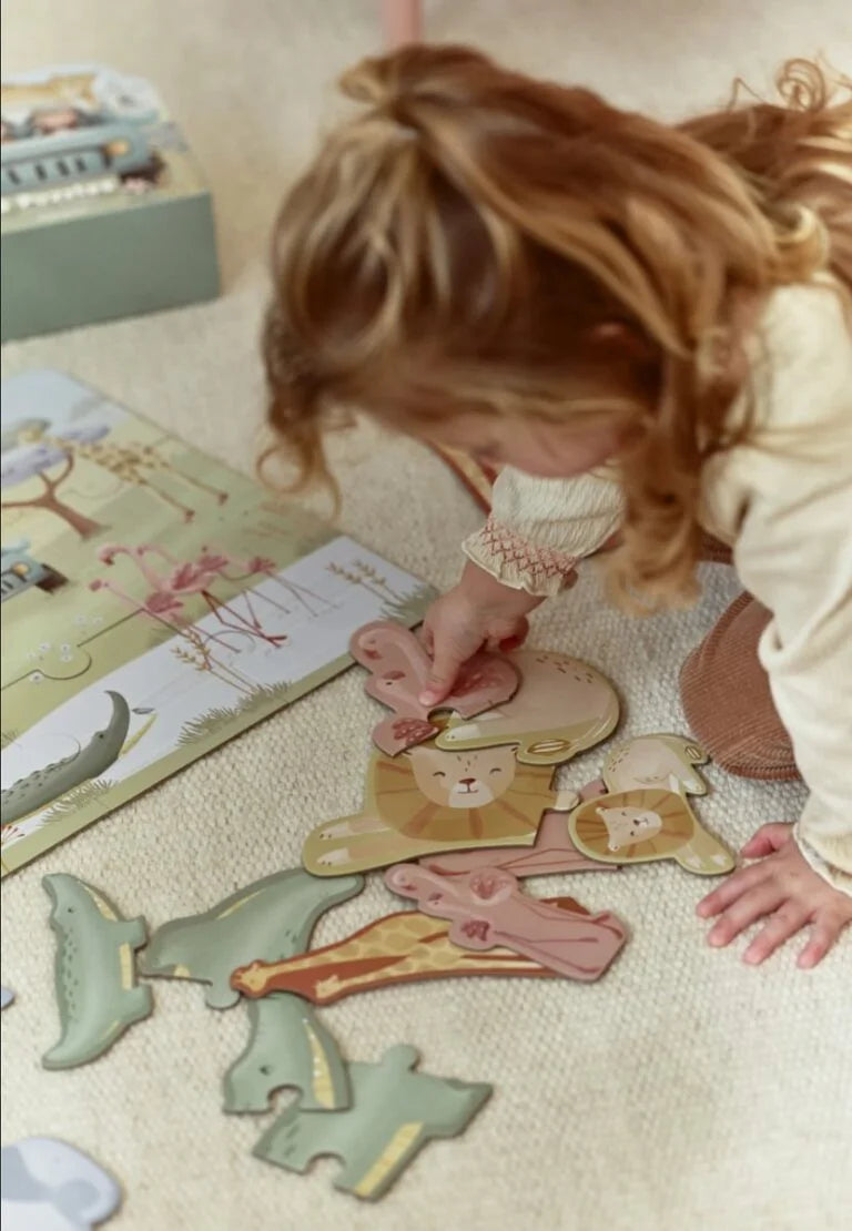 Conjunto de 6 Puzzles | Safari Friends - LITTLE DUTCH