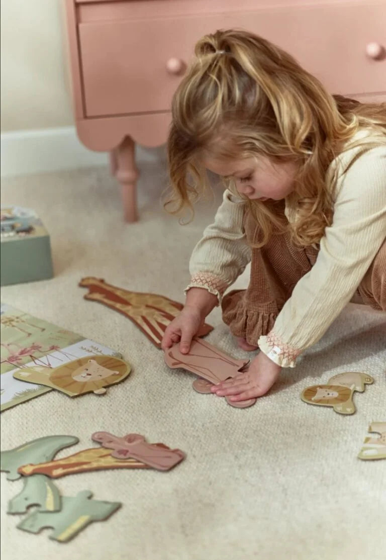 Conjunto de 6 Puzzles | Safari Friends - LITTLE DUTCH