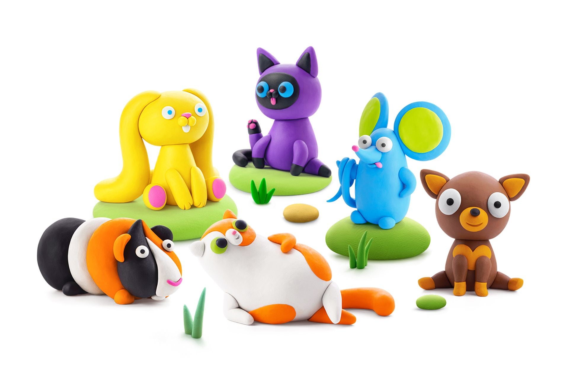 Fluffy Pets – Massas de Modelar Coloridas - HEY CLAY