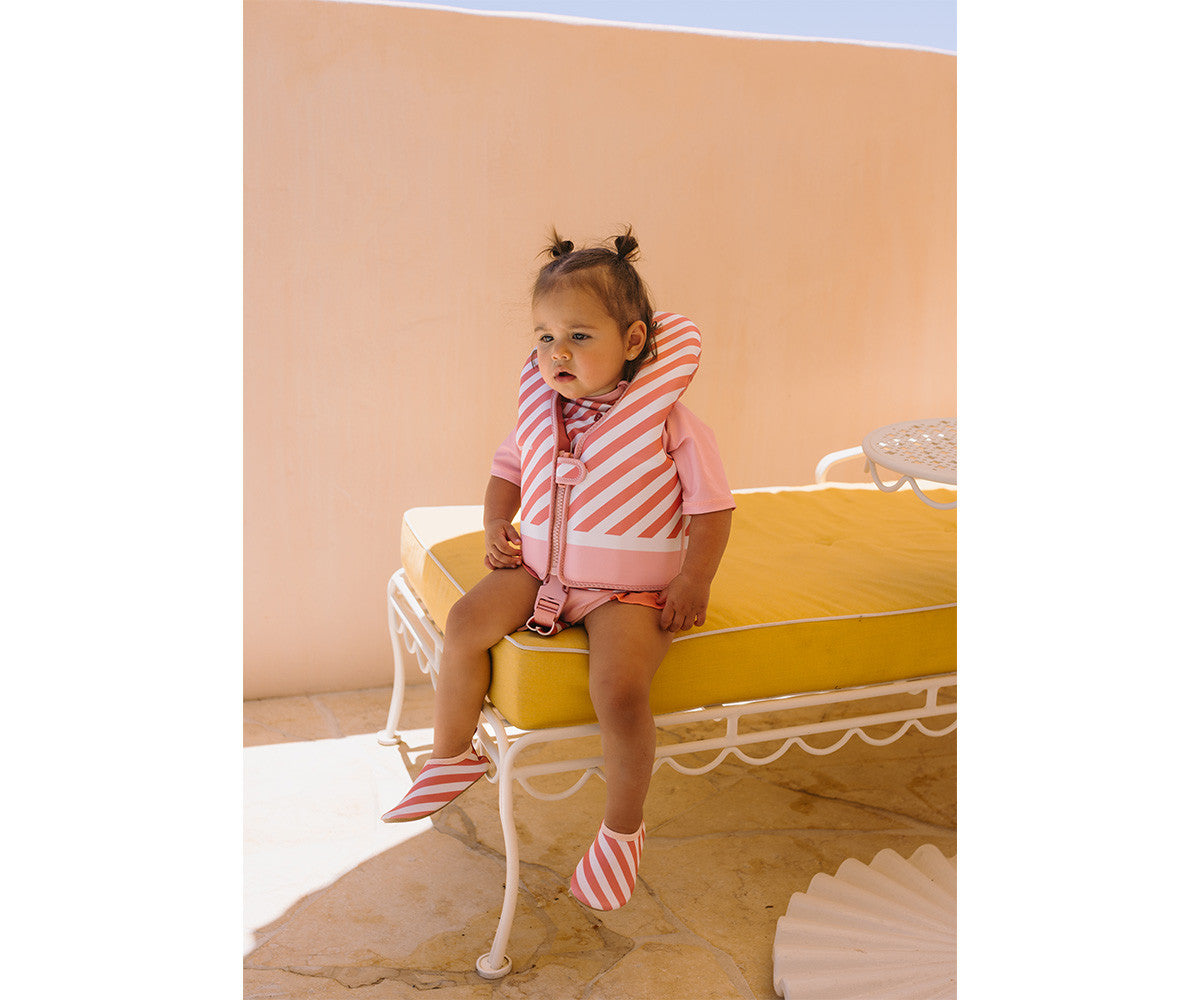 Colete de Flutuação Stripes Bloom & Blush - Monneka