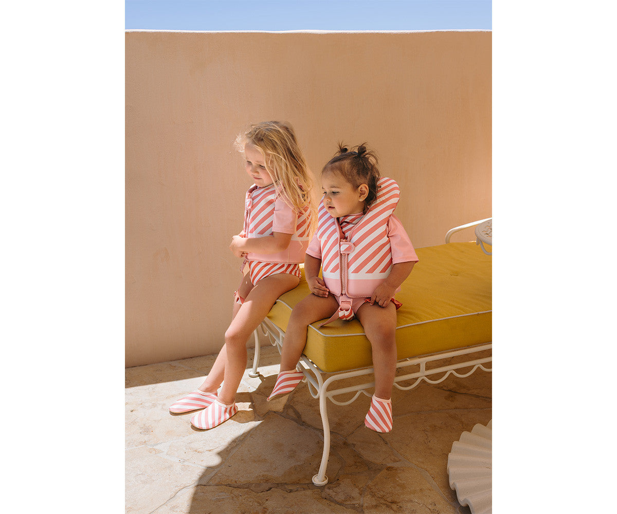 Colete de Flutuação Stripes Bloom & Blush - Monneka