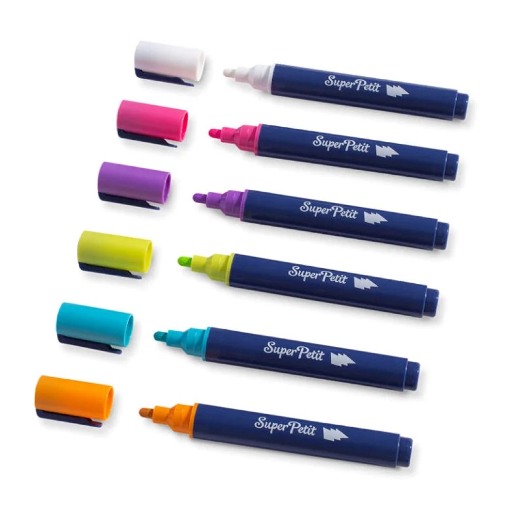 6 Marcadores de Vidro XXL para janelas e espelhos - Super petit