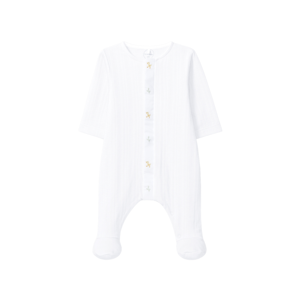 Babygrow algodão orgânico com detalhe de bordado - Laranjinha