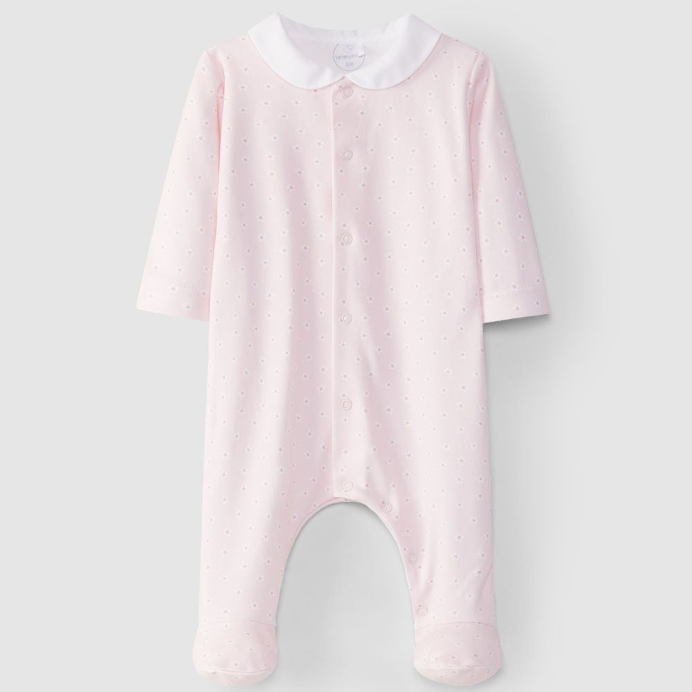 Babygrow estampado floral gola redonda - Laranjinha