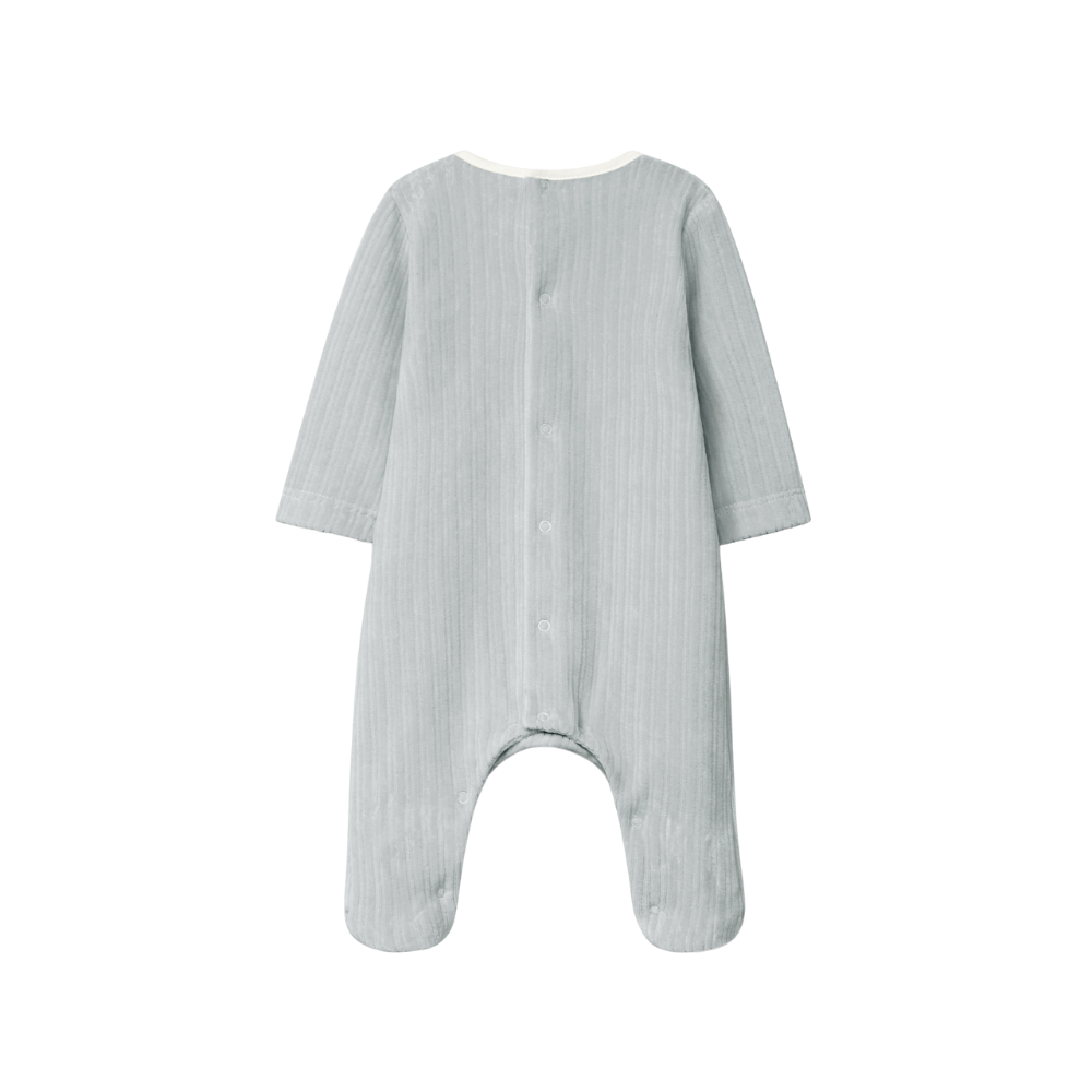 Babygrow sem gola em veludo canelado - Laranjinha