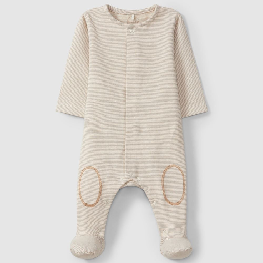 Babygrow sem gola algodão orgânico - Laranjinha