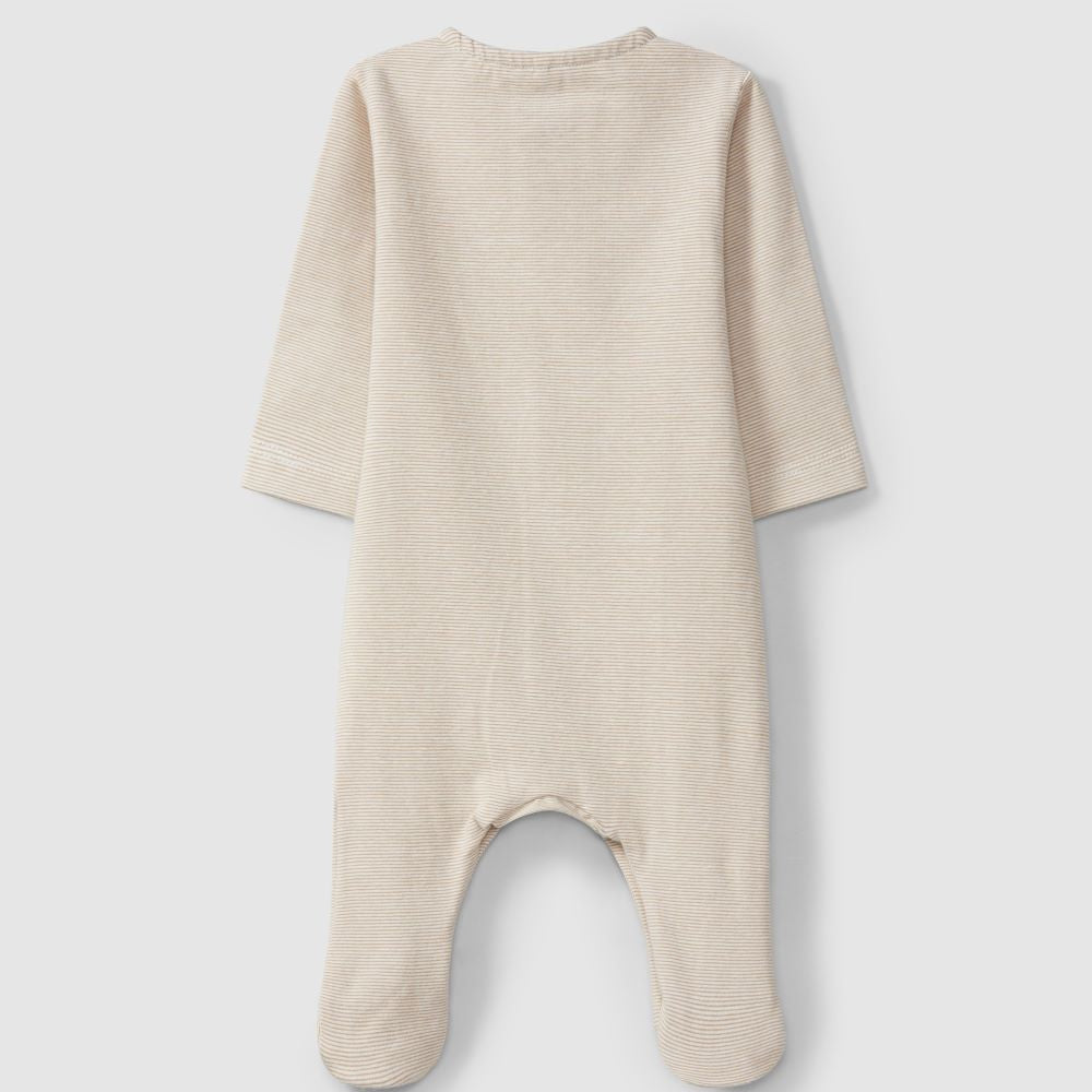 Babygrow sem gola algodão orgânico - Laranjinha