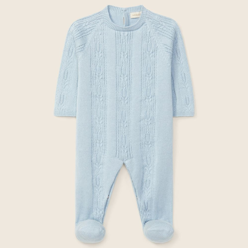 Babygrow tricotado em algodão orgânico | MY TINY FRIENDS - Wedoble