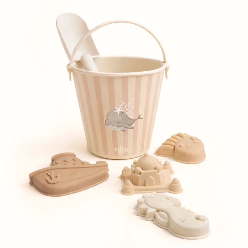 Beach Bucket Set - Stripped Whale - MRS ERTHA