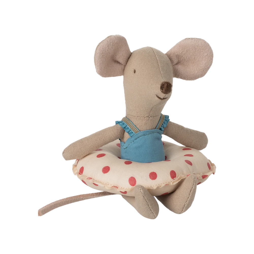 Beach mouse with float, Little sister - Maileg