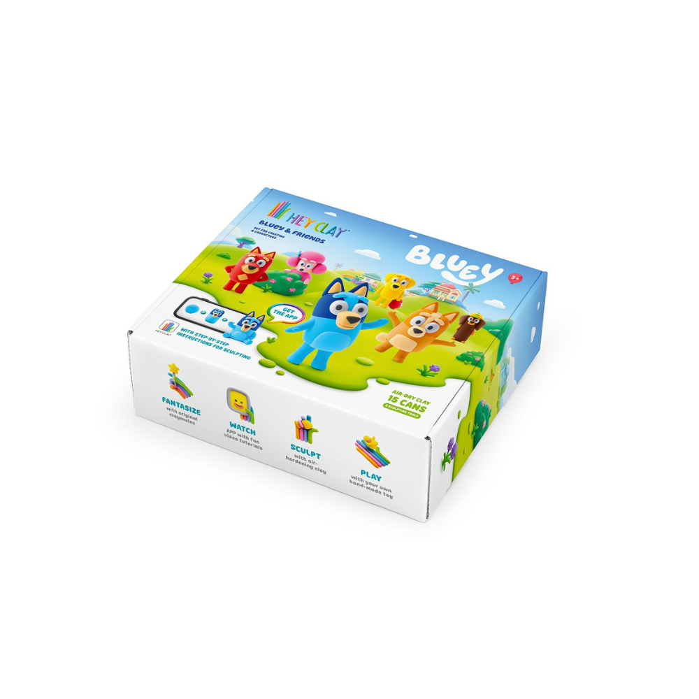 Bluey & Friends – Massas de Modelar Coloridas - HEY CLAY