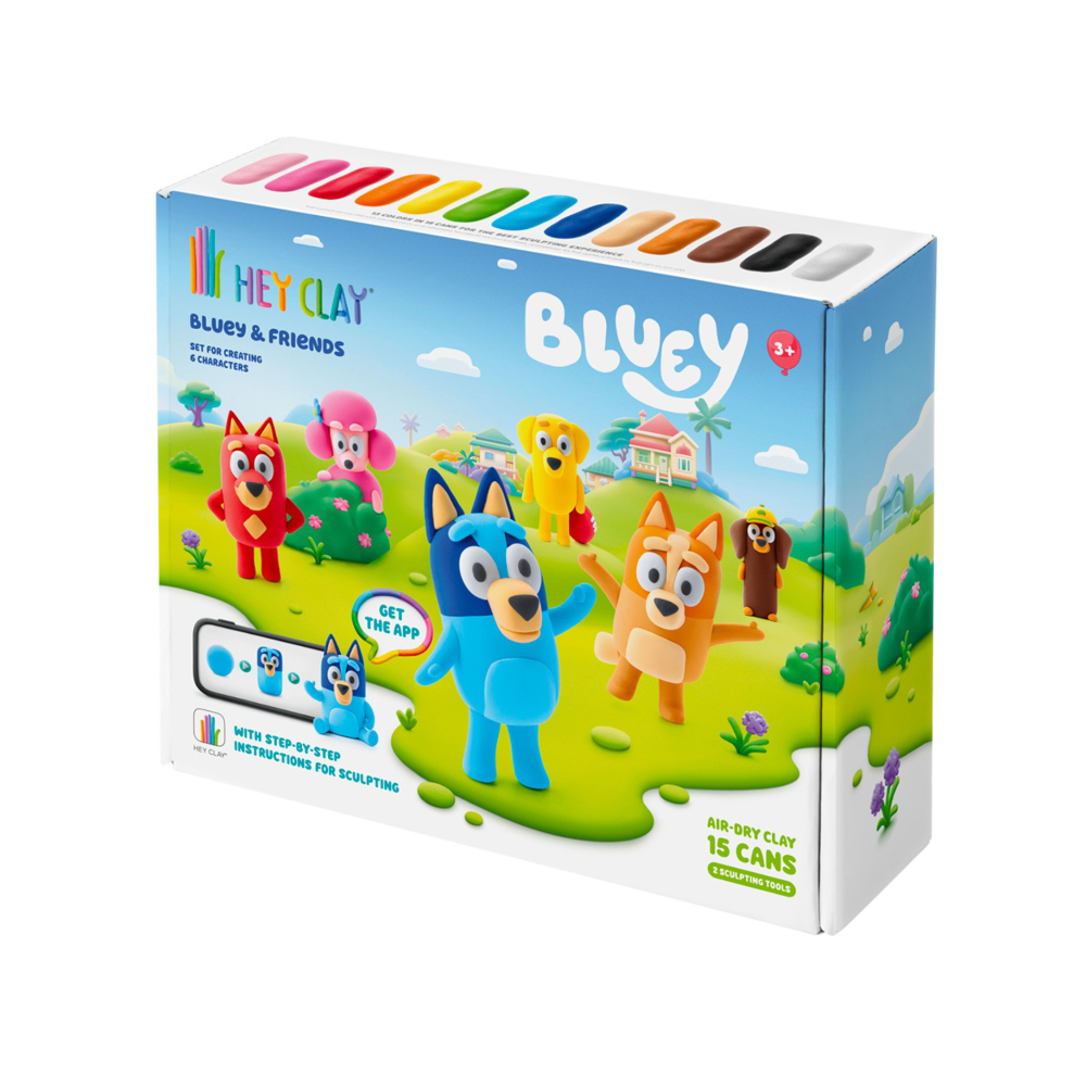 Bluey & Friends – Massas de Modelar Coloridas - HEY CLAY