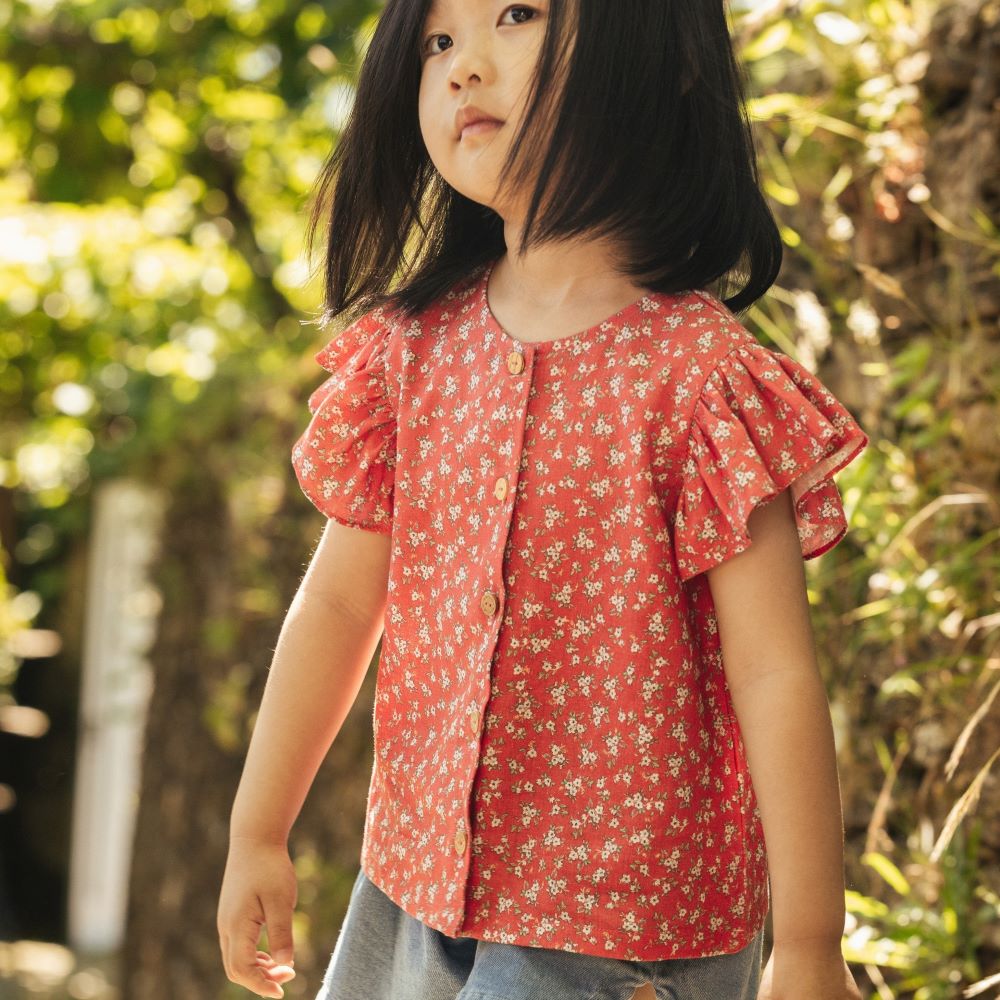 Blusa flores - Laranjinha