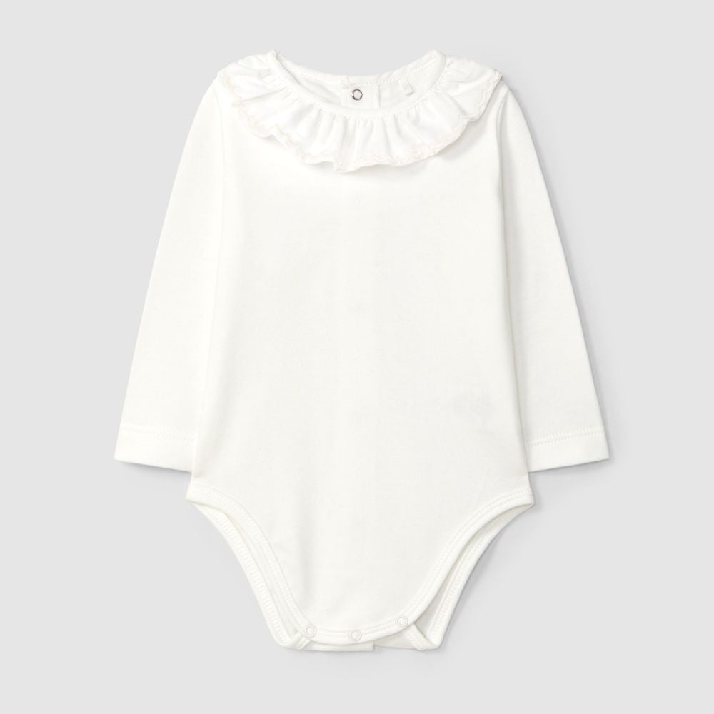 Body gola de folho com bordado - Laranjinha