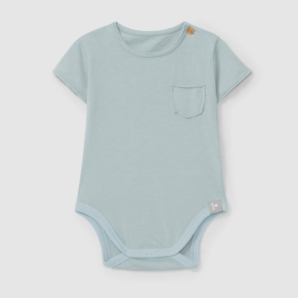 Body liso sem gola Azul menta - Snug