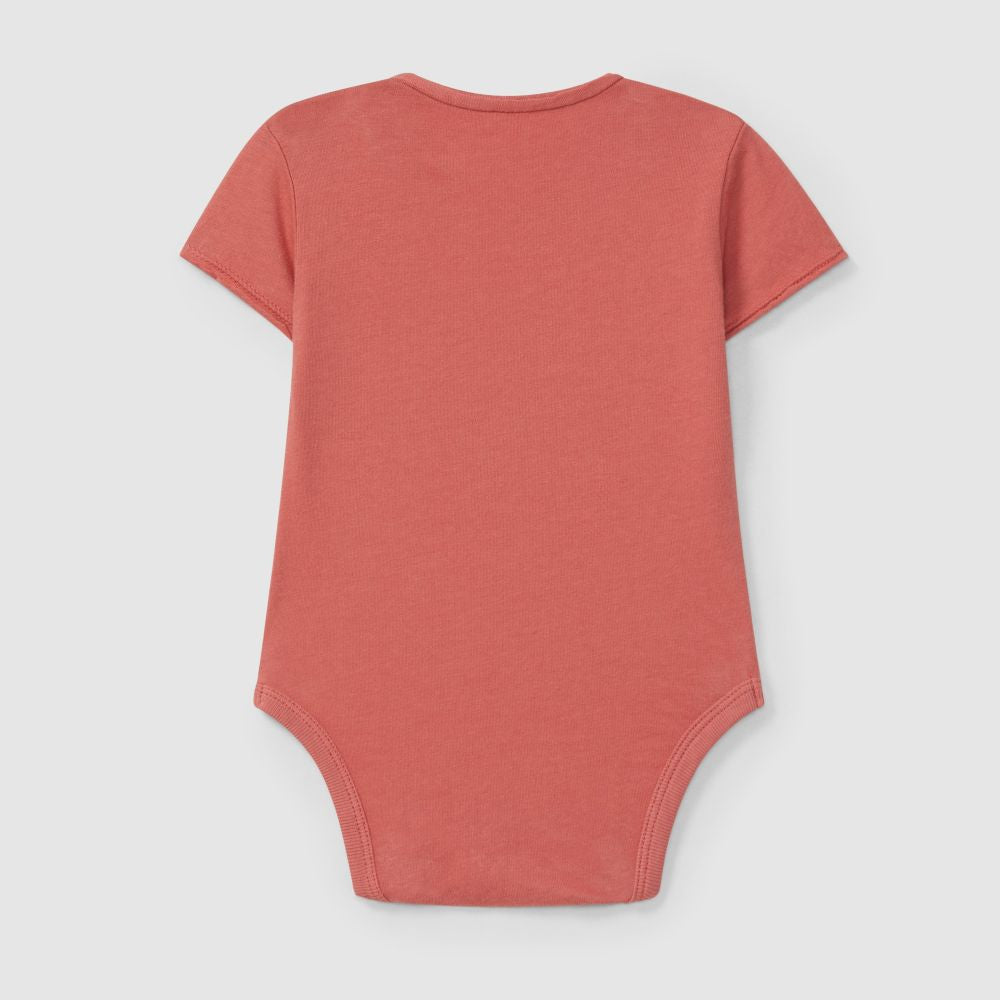 Body liso sem gola Coral - Snug