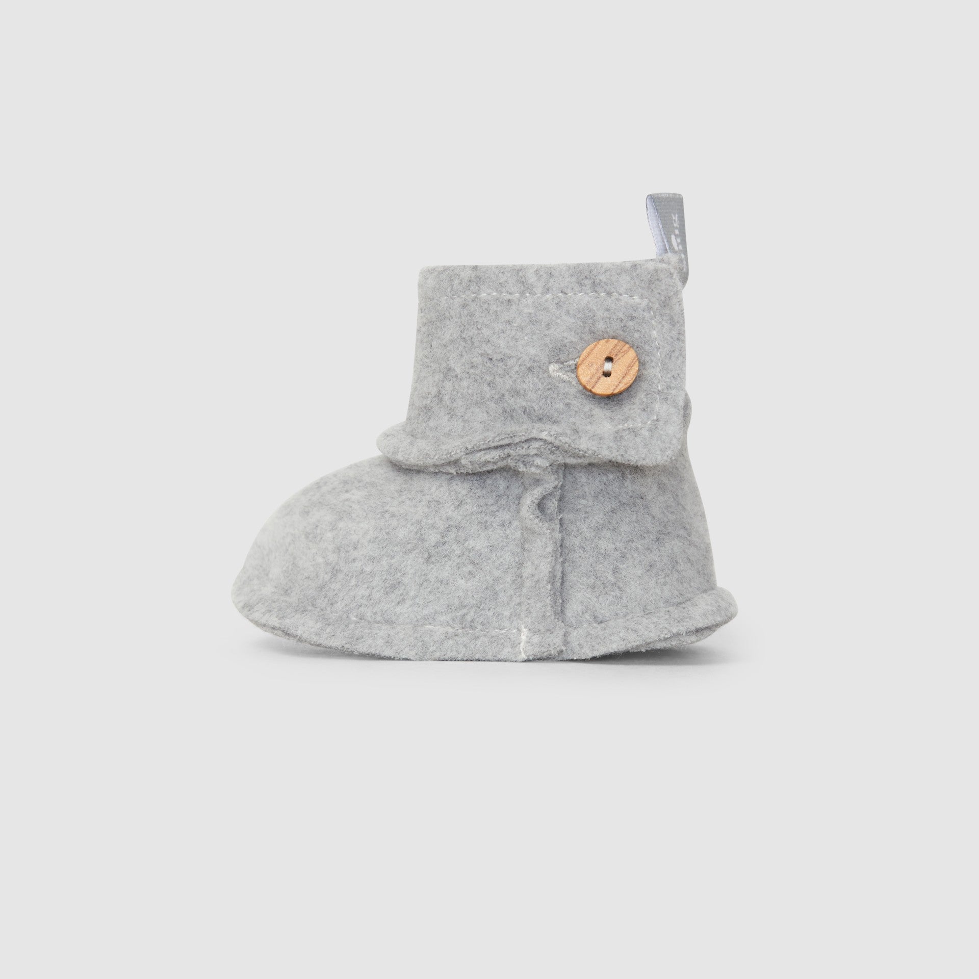 Botinhas malha polar de algodão orgânico com botão - Snug