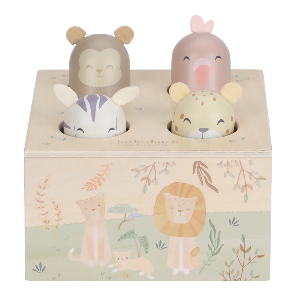 Brinquedo Pop-Up em Madeira | Safari Friends - LITTLE DUTCH