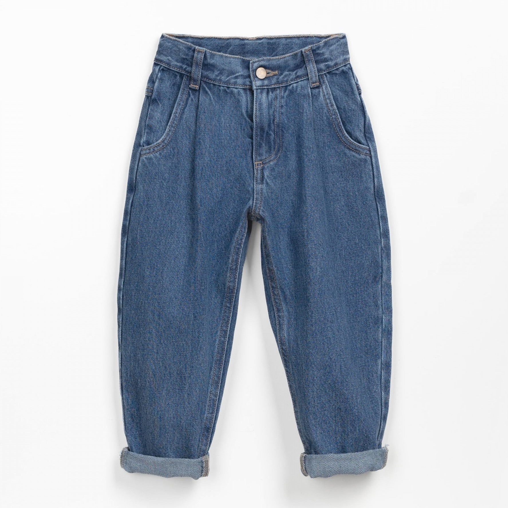 Calça de ganga com pregas | Wooden Memories - Play Up