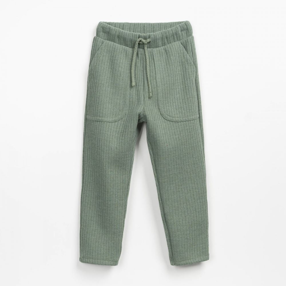 Calça de malha canelada | Wooden Memories - Play Up