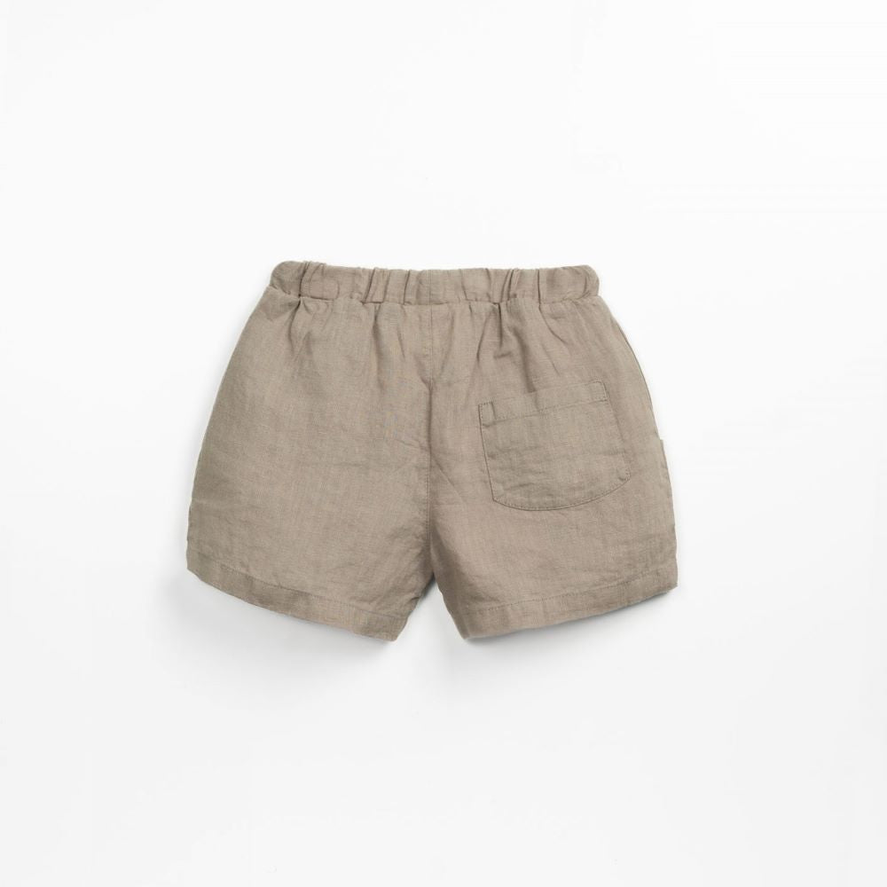 Calção de linho com carcela falsa - Play Up