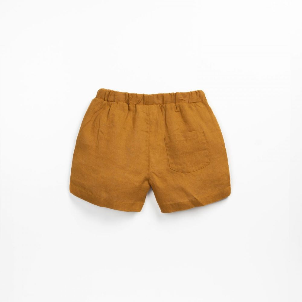 Calção de linho com carcela falsa - Play Up