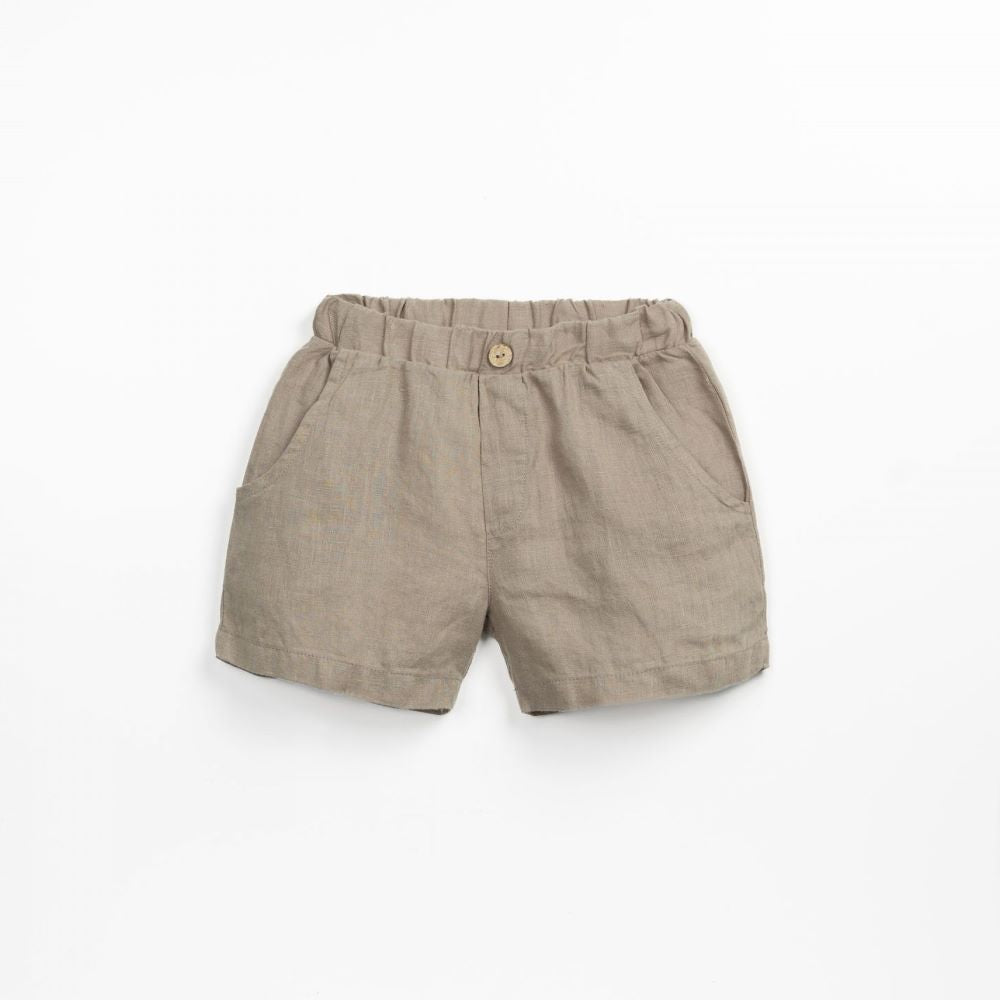 Calção de linho com carcela falsa - Play Up