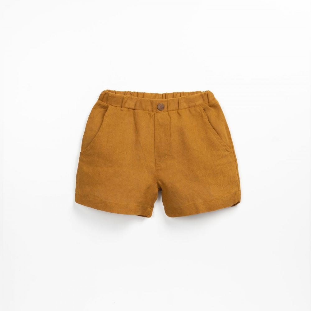 Calção de linho com carcela falsa - Play Up