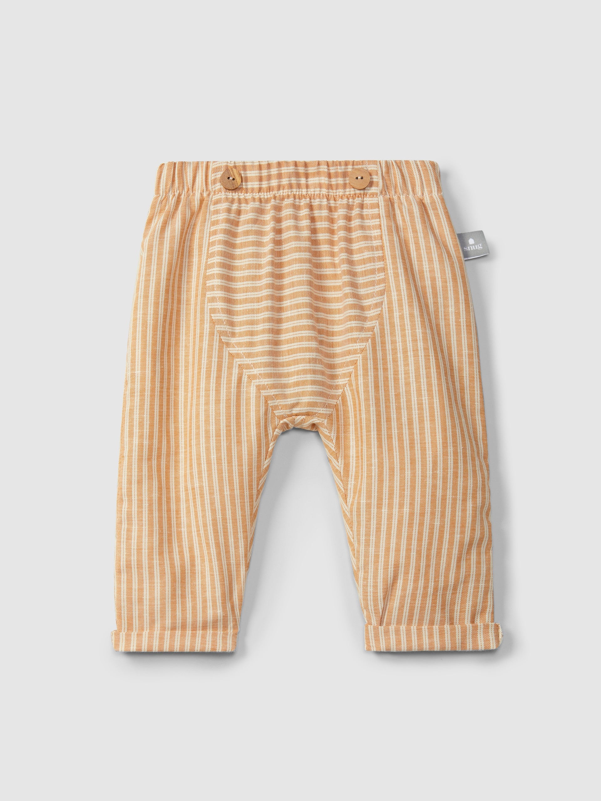 Calças pull-up em tecido de riscas - Snug