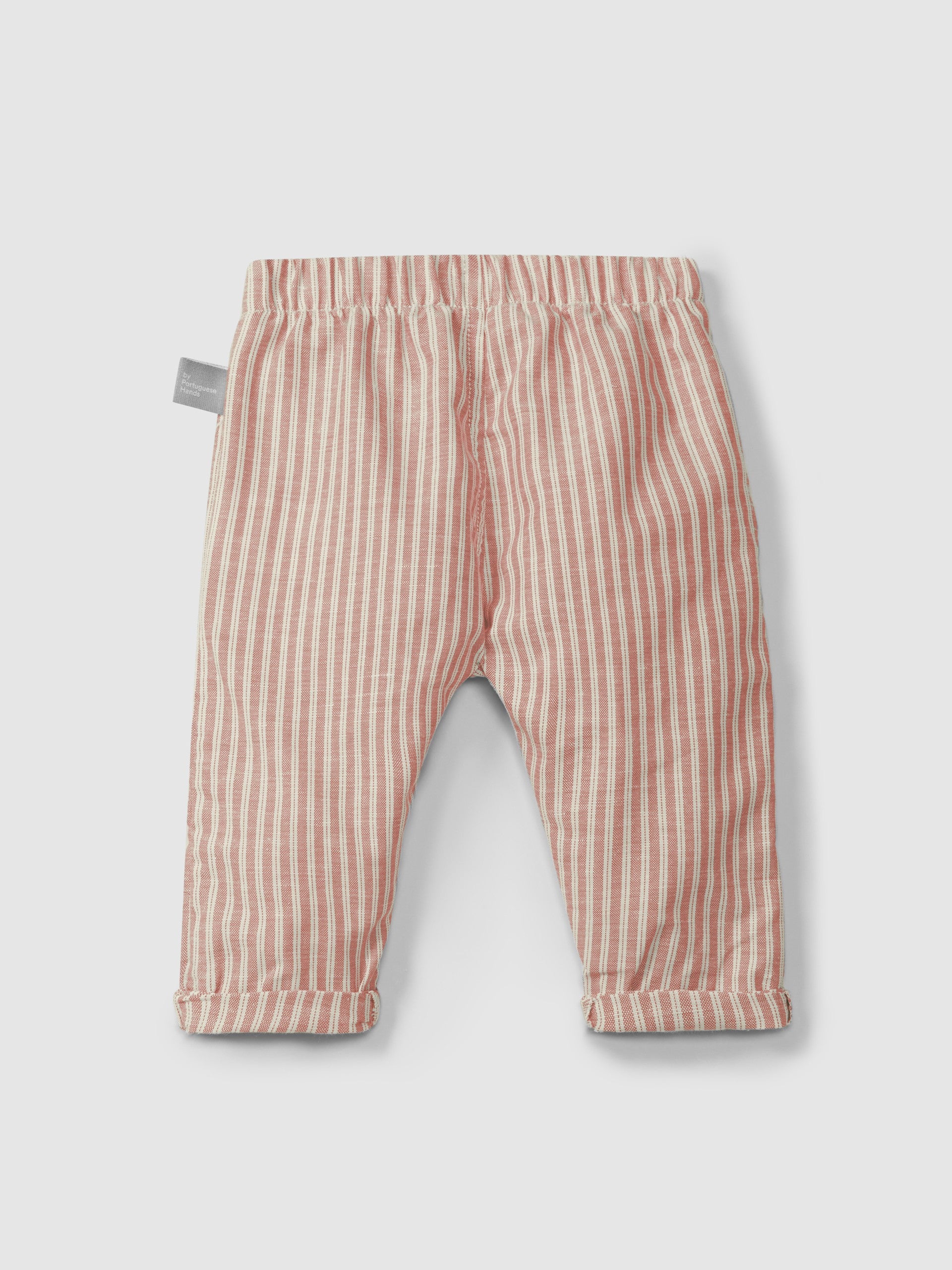 Calças pull-up em tecido de riscas - Snug