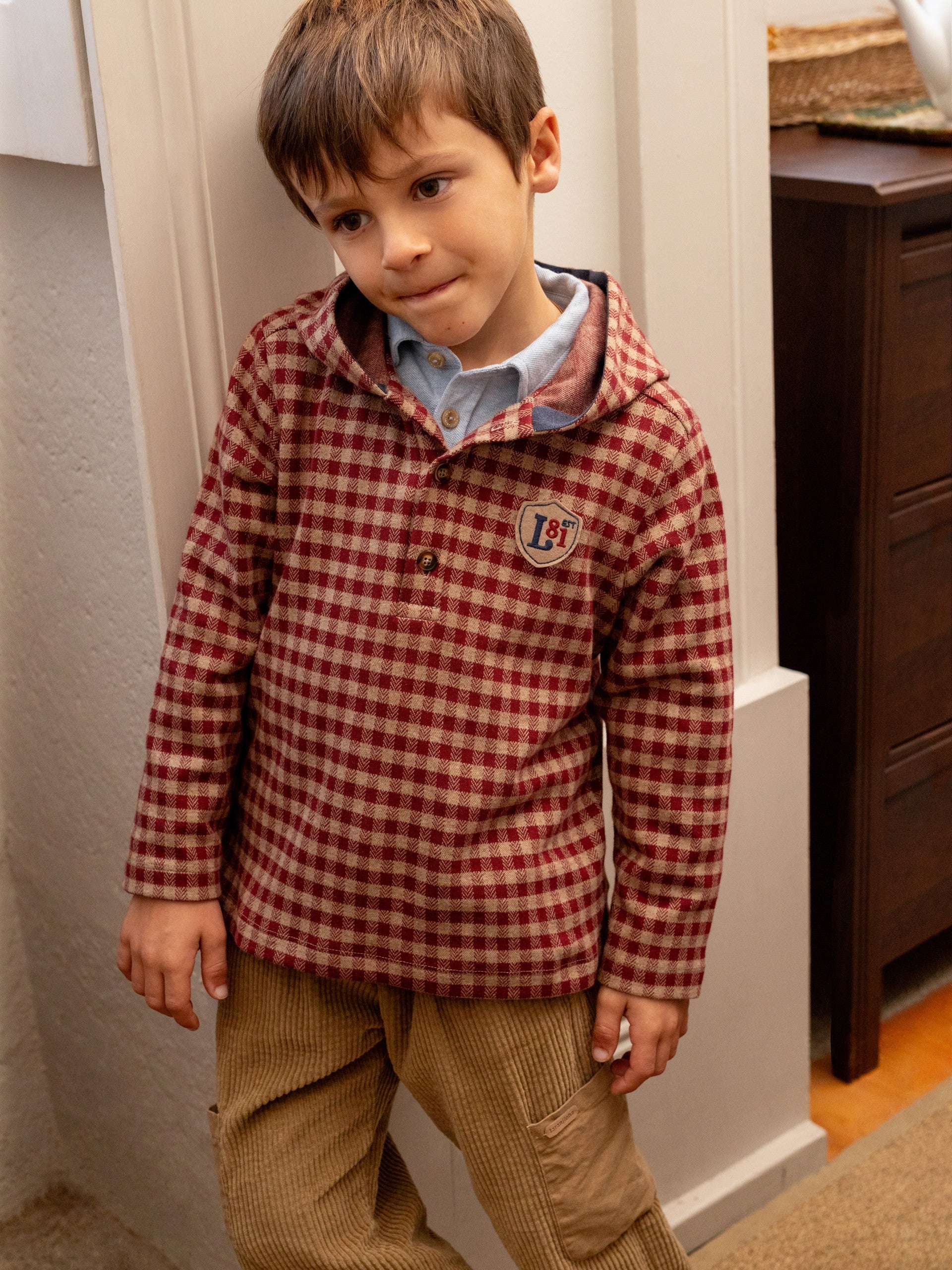 Calças bombazine quatro bolsos - Laranjinha