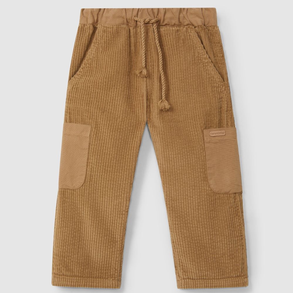 Calças bombazine quatro bolsos - Laranjinha