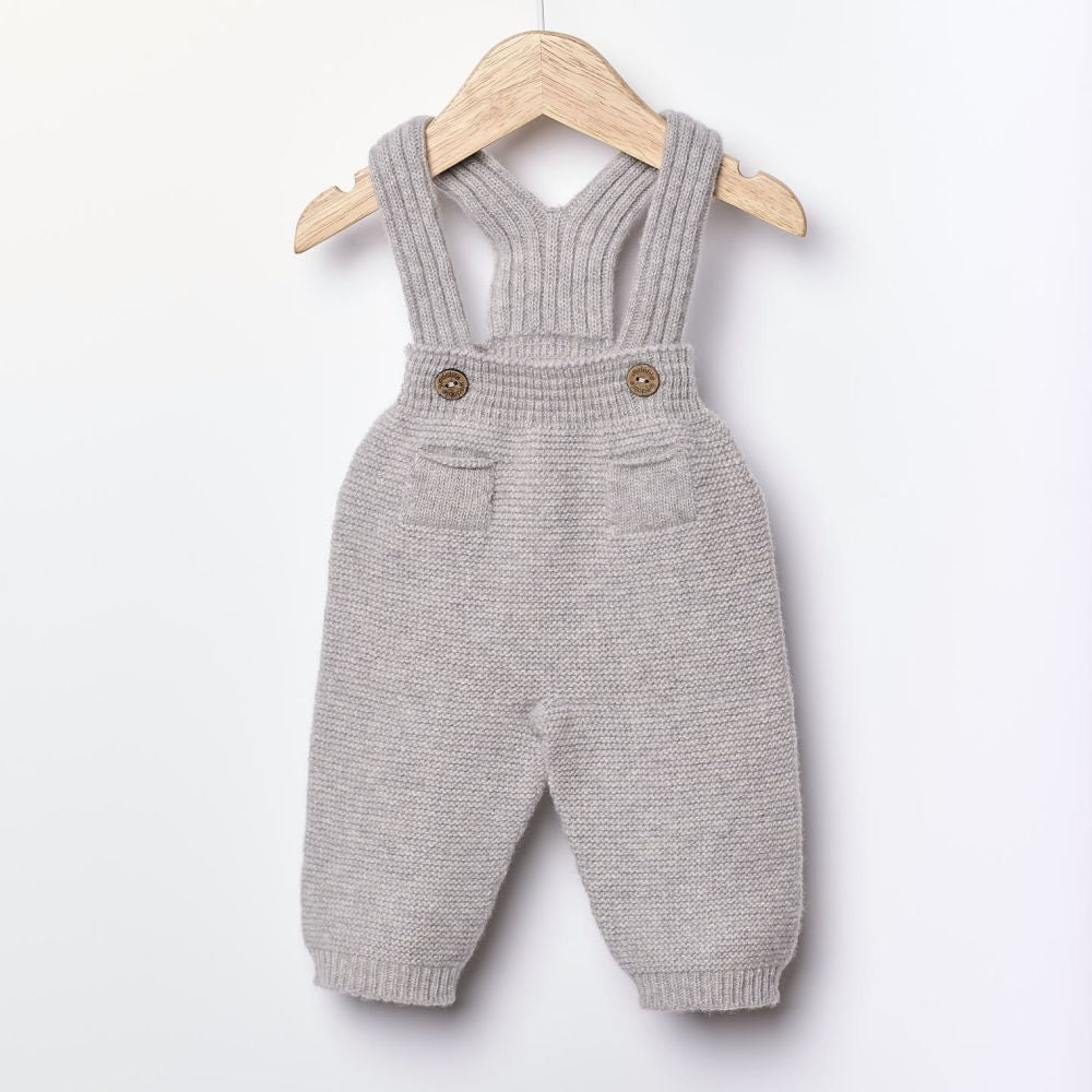 Calças com alças tricotadas em lã merino | SNOWFLAKE - Wedoble