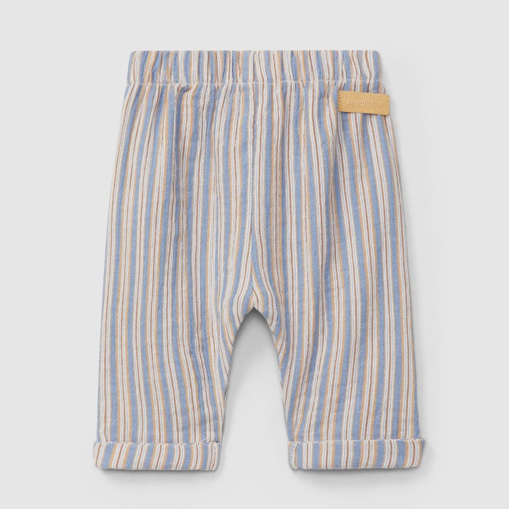 Calças de riscas multicolor - Laranjinha
