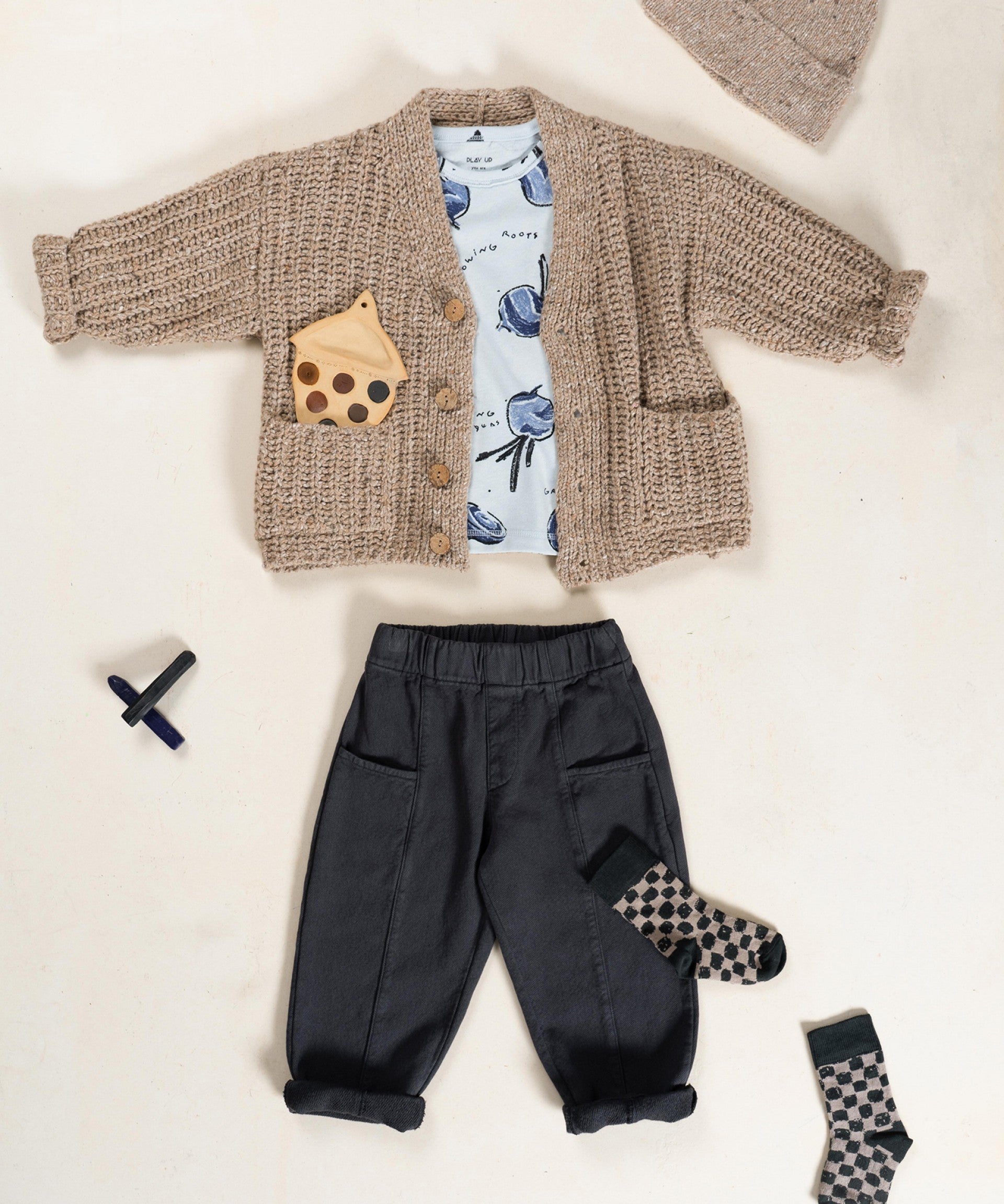 Calças de sarja com bolsos - Play Up