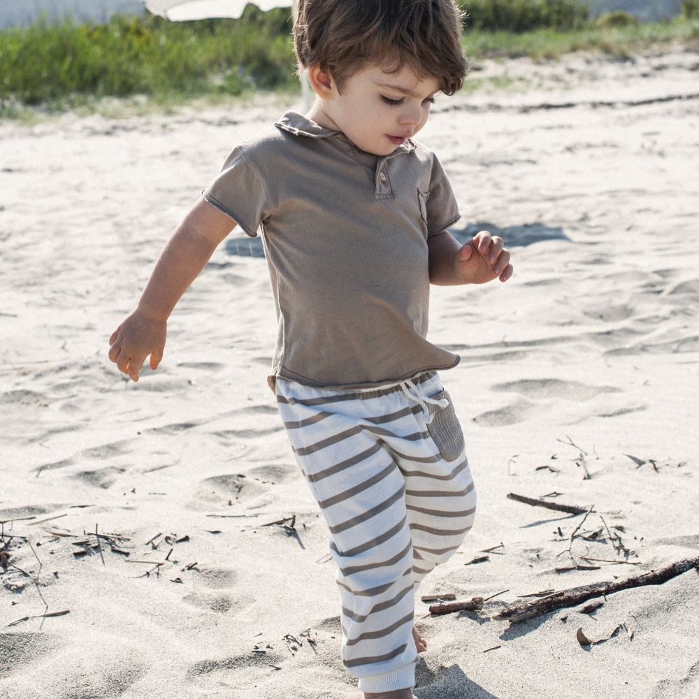 Calças pull-up com riscas - Snug