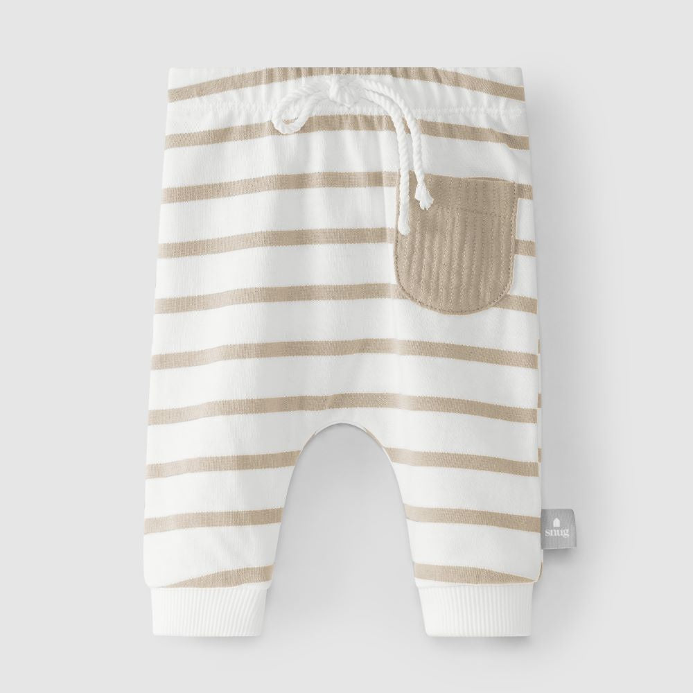 Calças pull-up com riscas - Snug