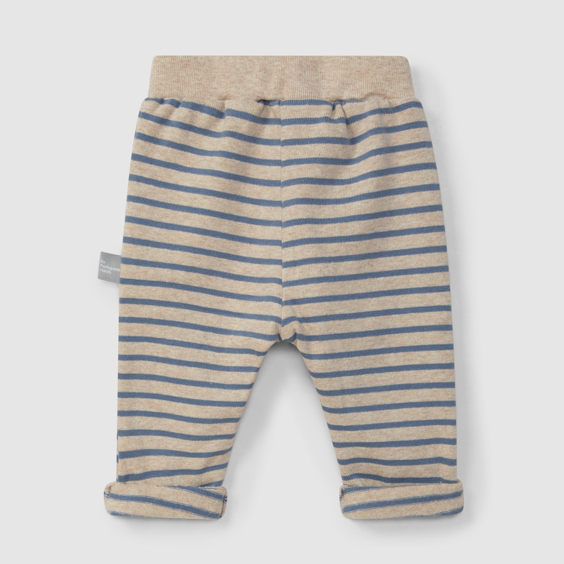 Calças pull-up de riscas em jersey cardado - Snug