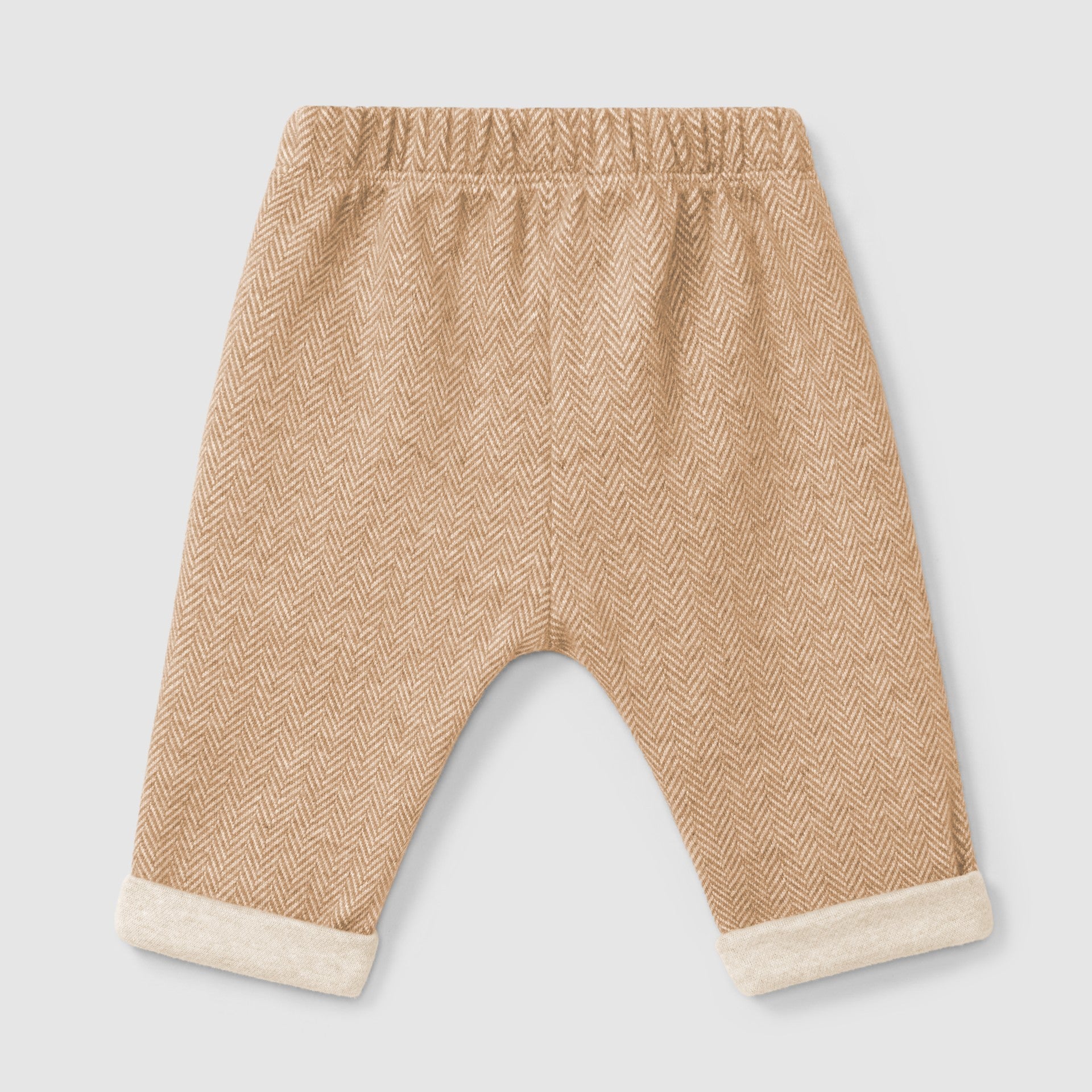 Calças pull-up em malha de espinha - Laranjinha