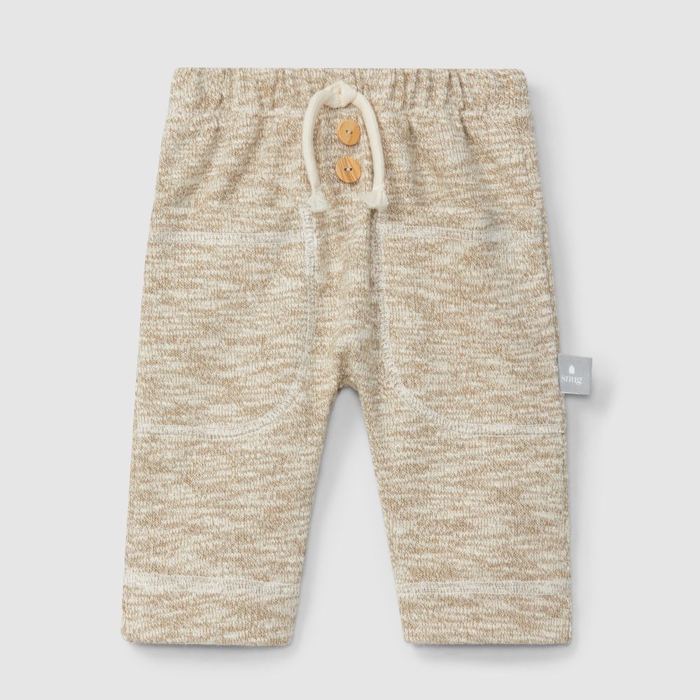 Calças pull-up em malha efeito tricot - Snug