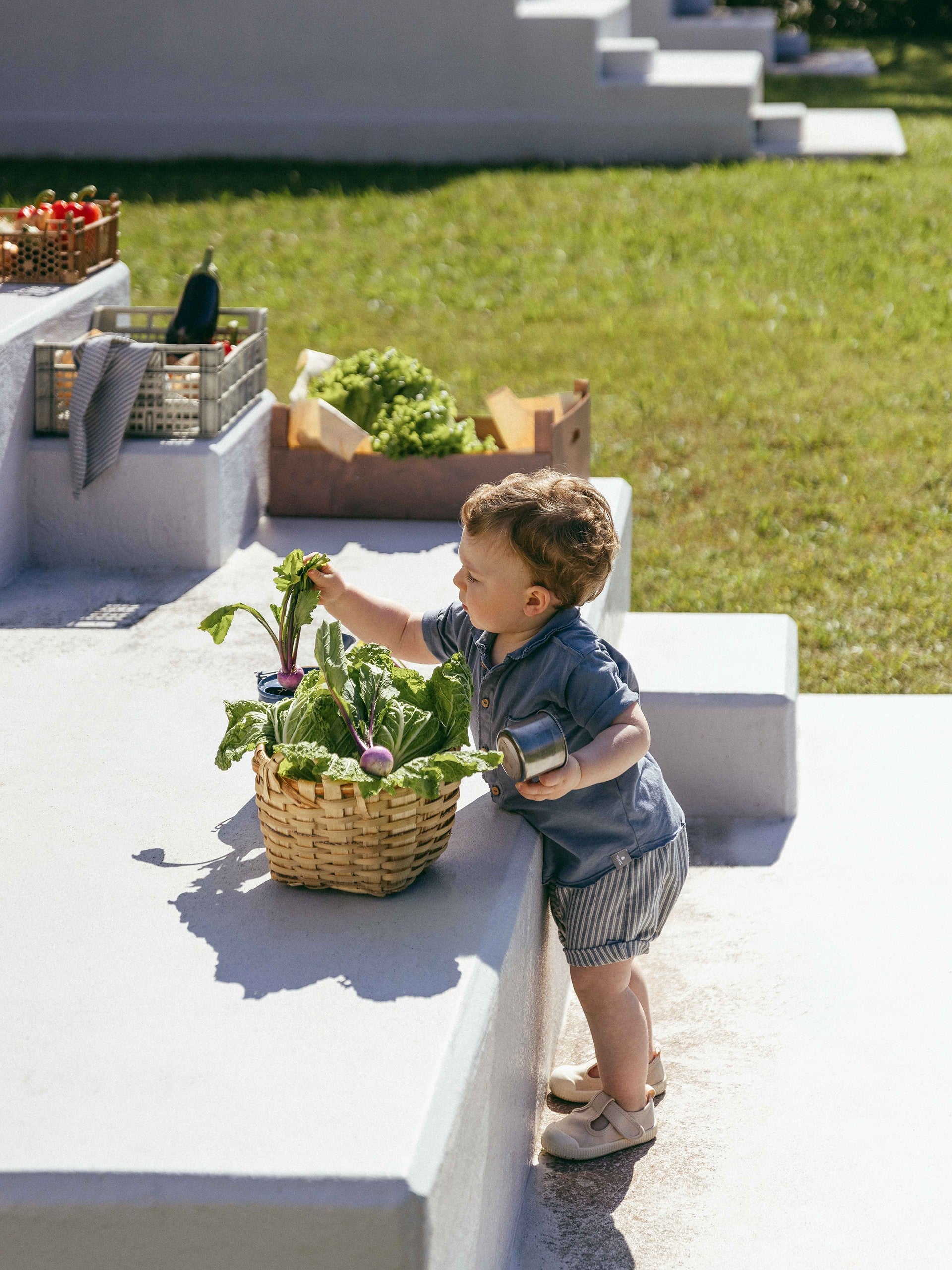 Calções pull-up em tecido de riscas - Snug
